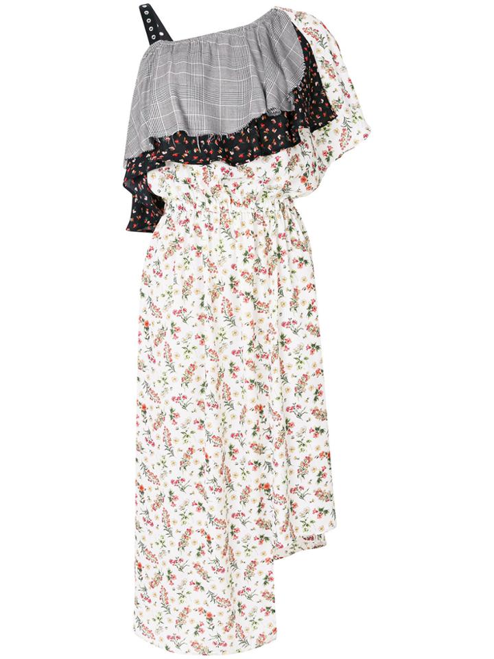 Gaelle Bonheur Floral Print One Shoulder Dress - Multicolour