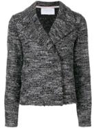 Harris Wharf London Cropped Knit Jacket - Grey