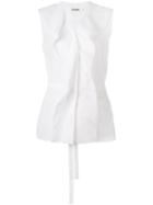 Jil Sander - Frill Front Shirt - Women - Cotton - 38, White, Cotton