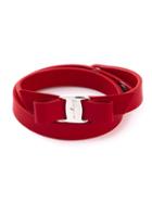 Salvatore Ferragamo 'vara' Bow Bracelet, Women's, Red