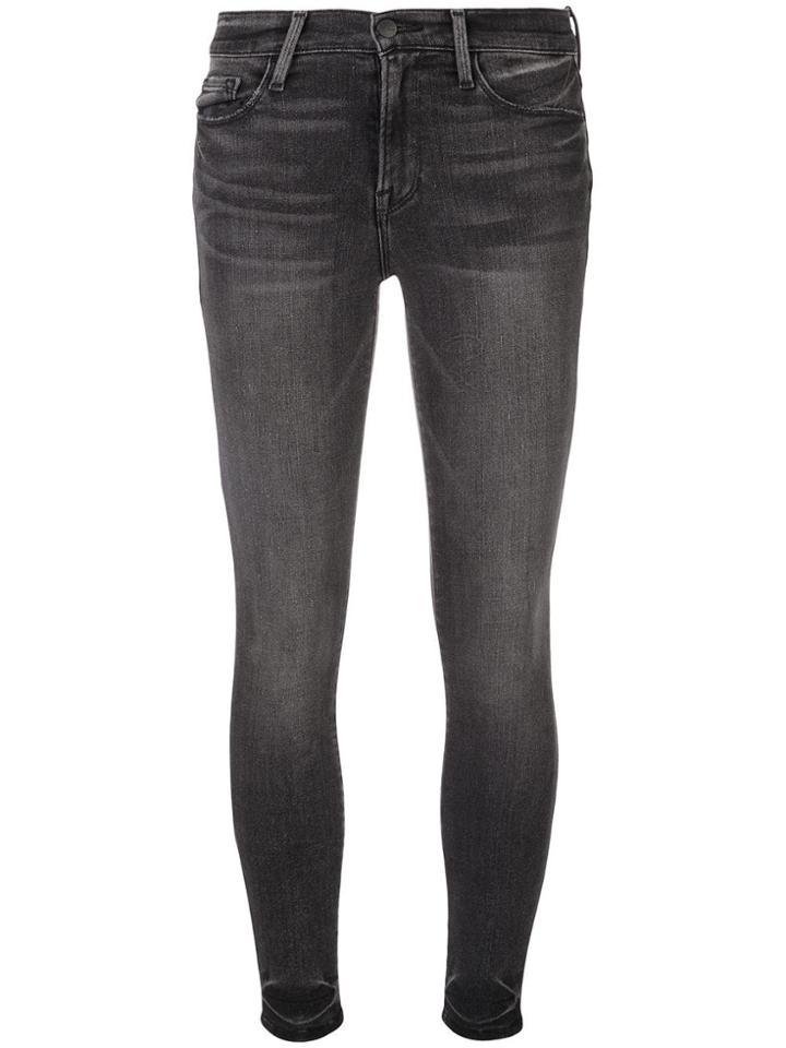 Frame Vintage Skinny Cropped Jeans - Blue