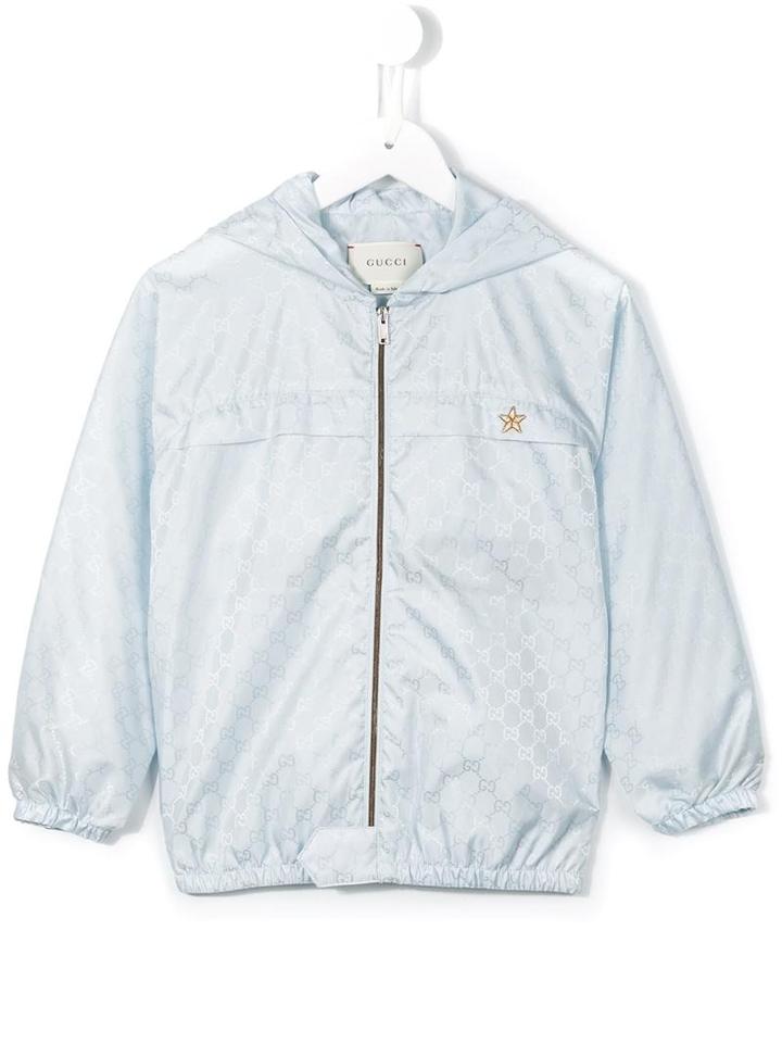 Gucci Kids Gg Supreme Windbreaker, Boy's, Size: 10 Yrs, Blue