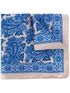 Borrelli - Floral Print Scarf - Men - Silk - One Size, Blue, Silk