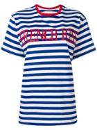 Alberta Ferretti Striped French Kiss T-shirt - Blue