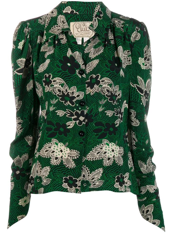 William Vintage 1970's Ossie Clark Floral Shirt - Green