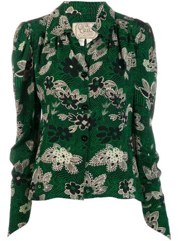 William Vintage 1970's Ossie Clark Floral Shirt - Green