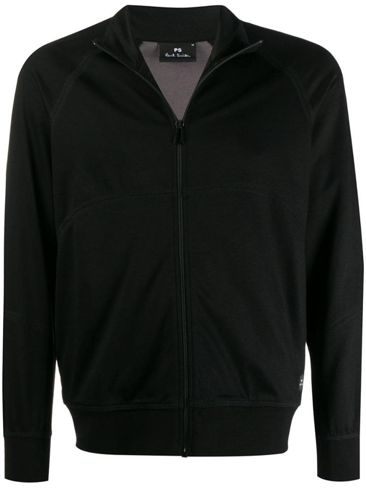 Ps Paul Smith Zip Front Track Jacket - Black
