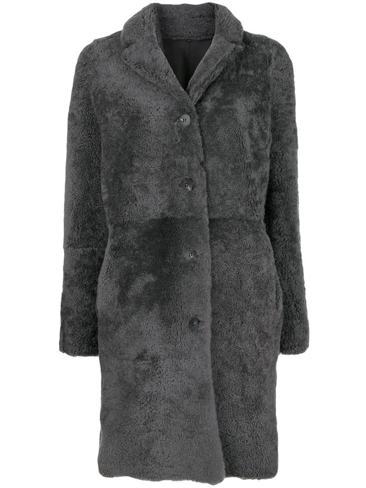 Giorgio Brato Reversible Shearling Coat - Grey