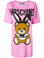 Moschino Playboy Toy Oversized T-shirt - Pink & Purple