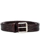Canali Interlace Buckle Belt - Red