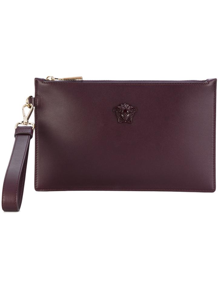Versace Medusa Slim Clutch - Red