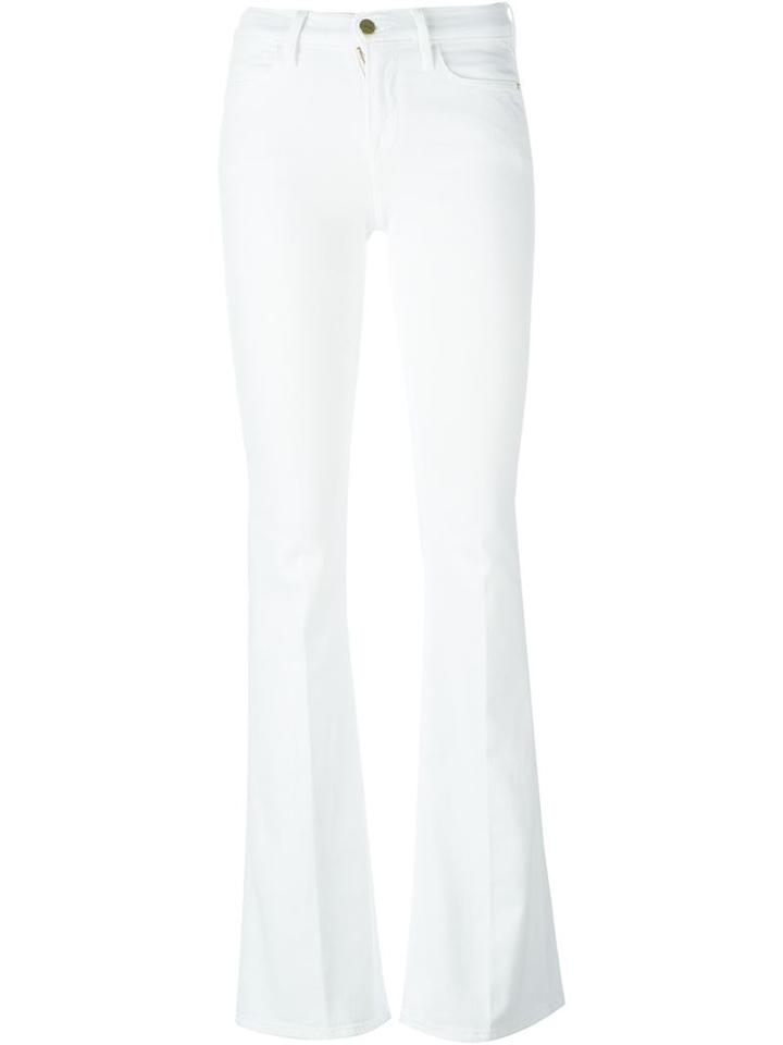 Frame Denim - Flared Jeans - Women - Cotton/polyester/spandex/elastane - 24, White, Cotton/polyester/spandex/elastane