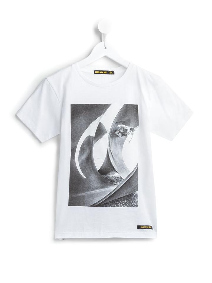 Finger In The Nose Skateboard Print T-shirt