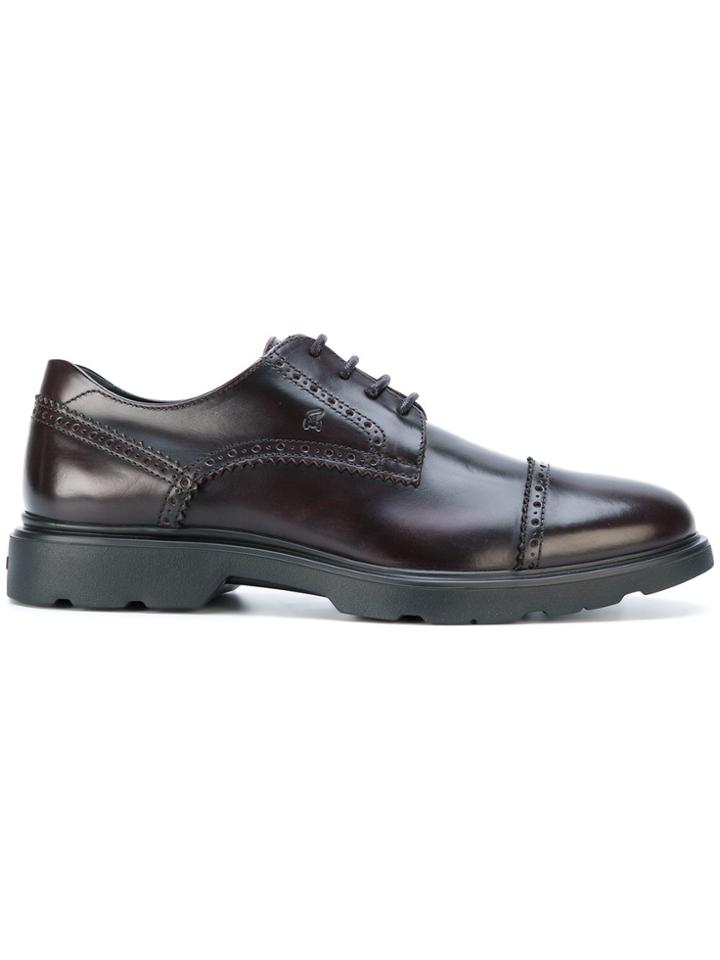 Hogan Straight Tip Brogue Shoes - Brown