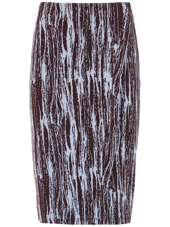 Tufi Duek Printed Pencil Skirt - Black