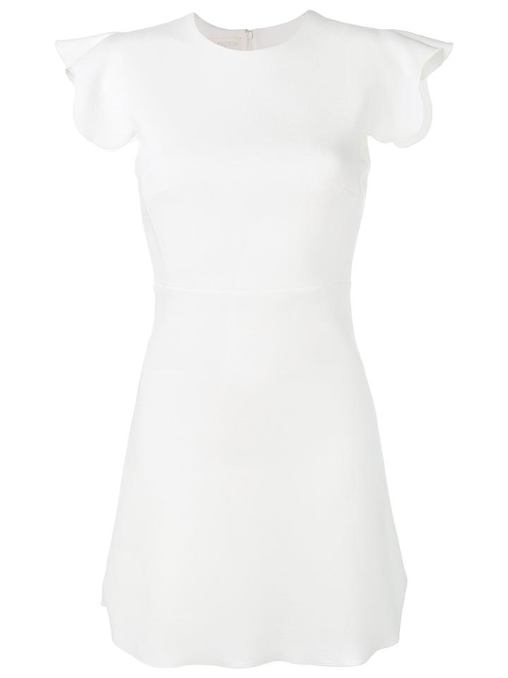 Giambattista Valli Scalloped Sleeve Dress - White