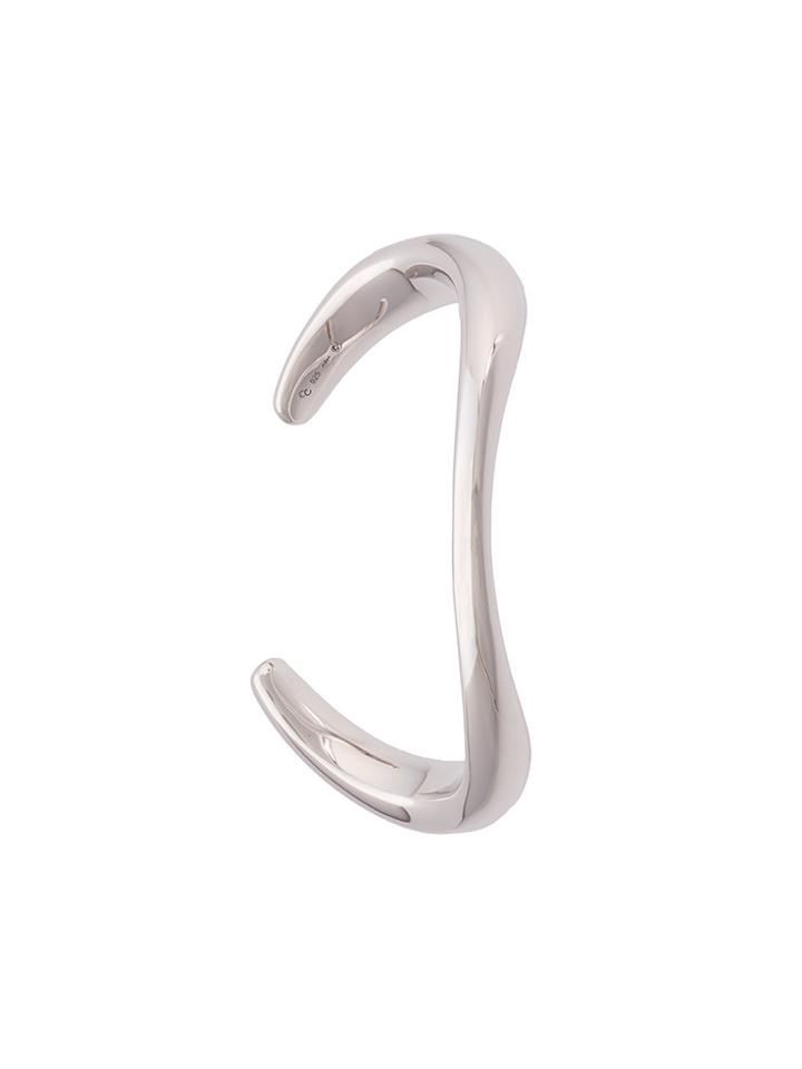 Charlotte Chesnais Wavy Bangle Bracelet - Metallic