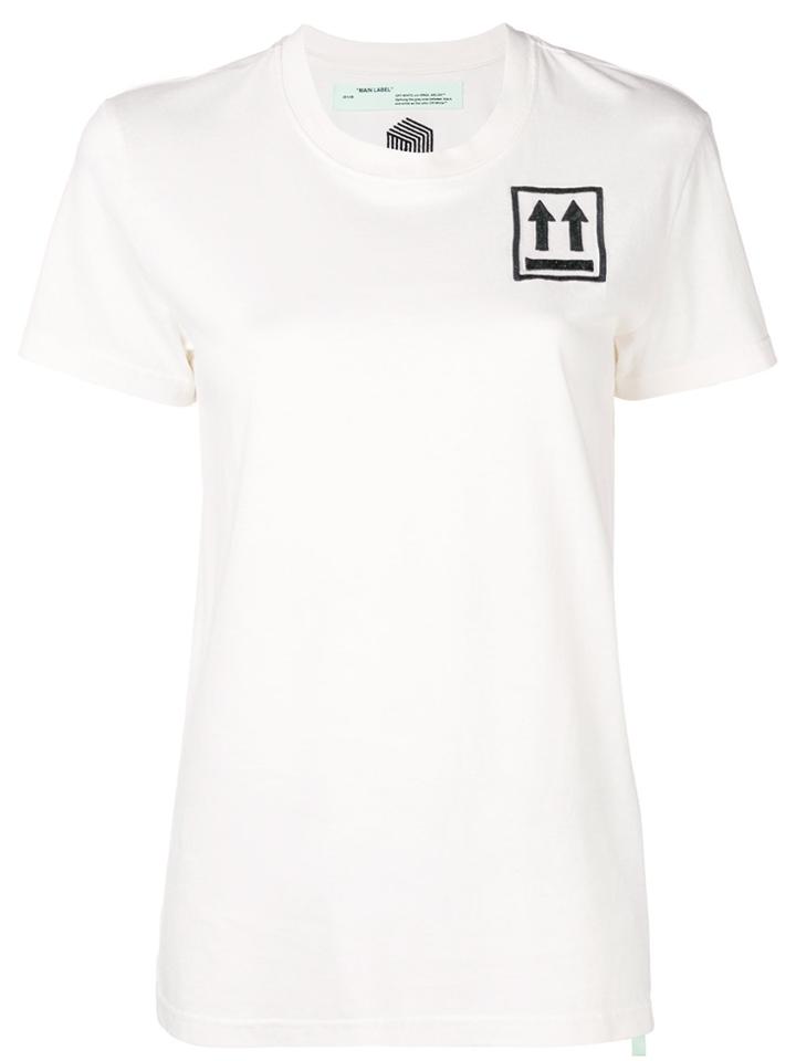 Off-white Embroidered T-shirt - Nude & Neutrals