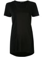 Andrea Ya'aqov - Longline T-shirt - Women - Cotton/viscose - L, Black, Cotton/viscose