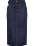 Prada Raw Denim Skirt - Blue