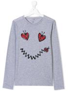 Stella Mccartney Kids Teen Ladybug-print Long Sleeve T-shirt - Grey