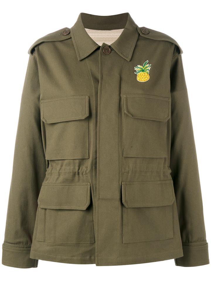 Ava Adore - 'swimming' Tassel Back Jacket - Women - Cotton/polyamide/polyester/polyacrylic - 40, Green, Cotton/polyamide/polyester/polyacrylic