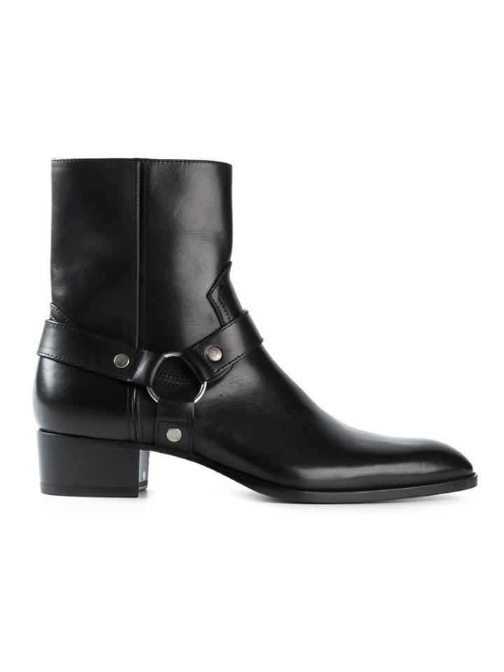 Saint Laurent 'wyatt' Ankle Boots - Black