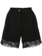 Moschino Lace Trimmed Shorts - Black