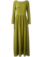 Ultràchic Long Silk Dress, Women's, Size: 40, Green, Silk