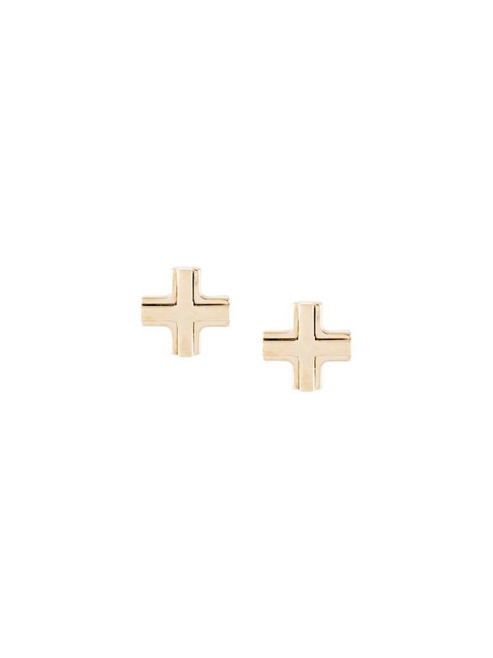 Givenchy Cross Magnetic Earrings, Women's, Metallic