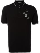 Dolce & Gabbana Beaded Guitar Polo Shirt - Black