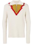 Maison Margiela Front Zipped Jumper - Nude & Neutrals