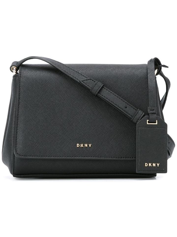Dkny Flap Crossbody Bag, Women's, Black, Leather