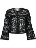 Edward Achour Paris Cropped Lace Jacket - Black