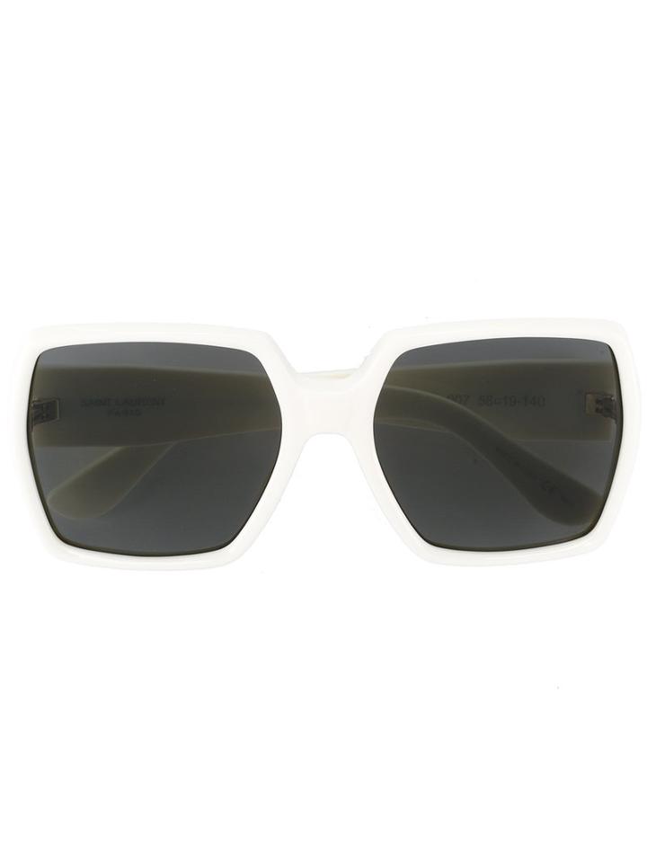 Saint Laurent - Monogram M2 Sunglasses - Women - Acetate - One Size, White, Acetate