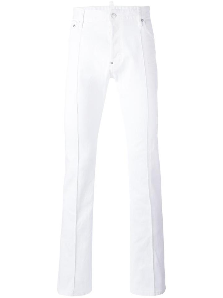 Dsquared2 Richard Piped Seam Jeans, Men's, Size: 46, White, Cotton/spandex/elastane