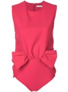 Mary Katrantzou Bow Bodysuit - Pink & Purple