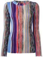 Missoni Ribbed Knit Blouse, Women's, Size: 38, Wool/nylon/rayon/polyester