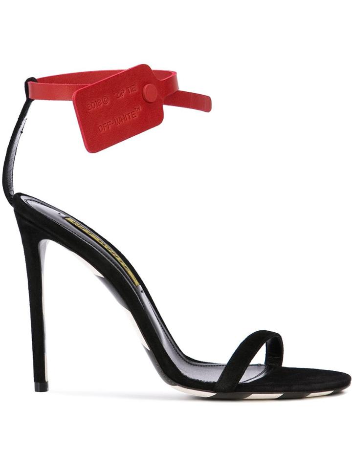 Off-white Ankle Tag Sandal Pumps - Black