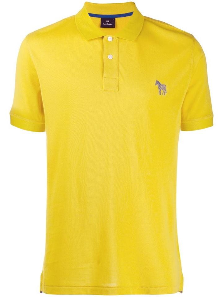 Ps Paul Smith Button-up Polo Shirt - Yellow
