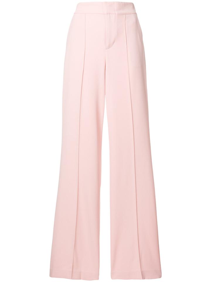Alice+olivia High-waisted Flared Trousers - Pink & Purple