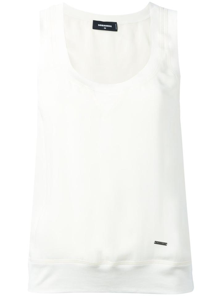 Dsquared2 Sleeveless Blouse, Women's, Size: 40, White, Silk