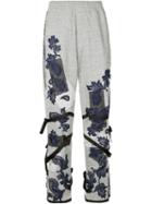 James Long Lace Applique Buckled Track Pants