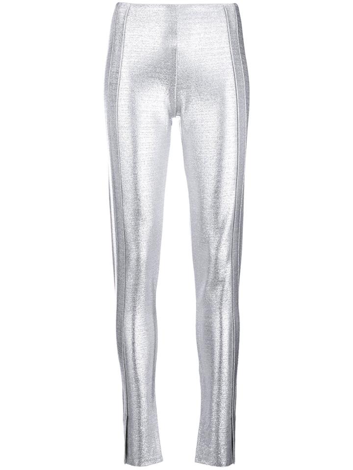 Paco Rabanne Skinny Lamé Trousers - Metallic