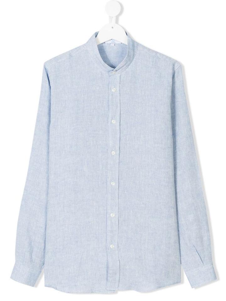 Siola Teen Mandarin Collar Shirt - Blue