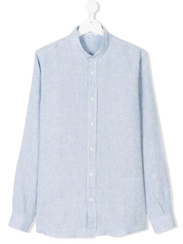 Siola Teen Mandarin Collar Shirt - Blue