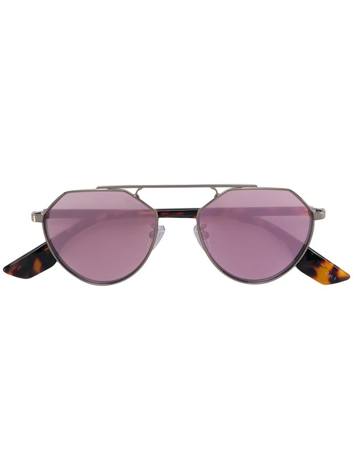 Mcq By Alexander Mcqueen Eyewear Round Framed Sunglasses - Grey