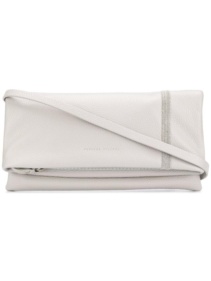 Fabiana Filippi Long Foldover Mini Bag - Grey