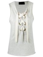 Andrea Bogosian Sleeveless Blouse, Women's, Size: P, Nude/neutrals, Cotton/polyester