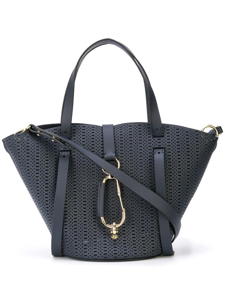 Zac Zac Posen Belay Small Perforated Tote - Black
